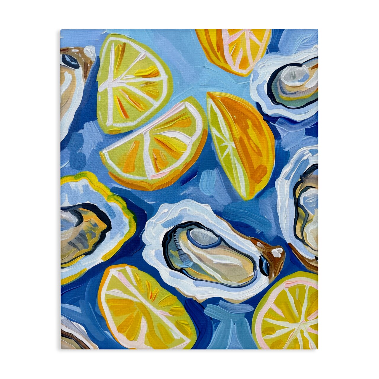 Stupell Industries Lemon & Oyster Pattern Canvas Wall Art Design by LSR Design Studio